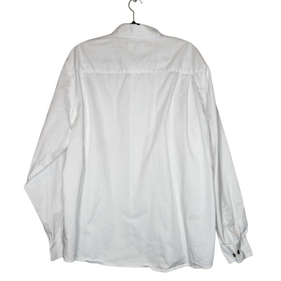 Wrangler Long Sleeved Solid White Button Down Shirt sz 2XL - Picture 2 of 4
